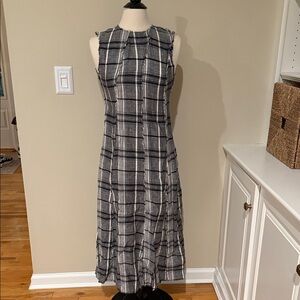 Zara Black and White Plaid Dress